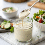 ranch with ingredients around jar