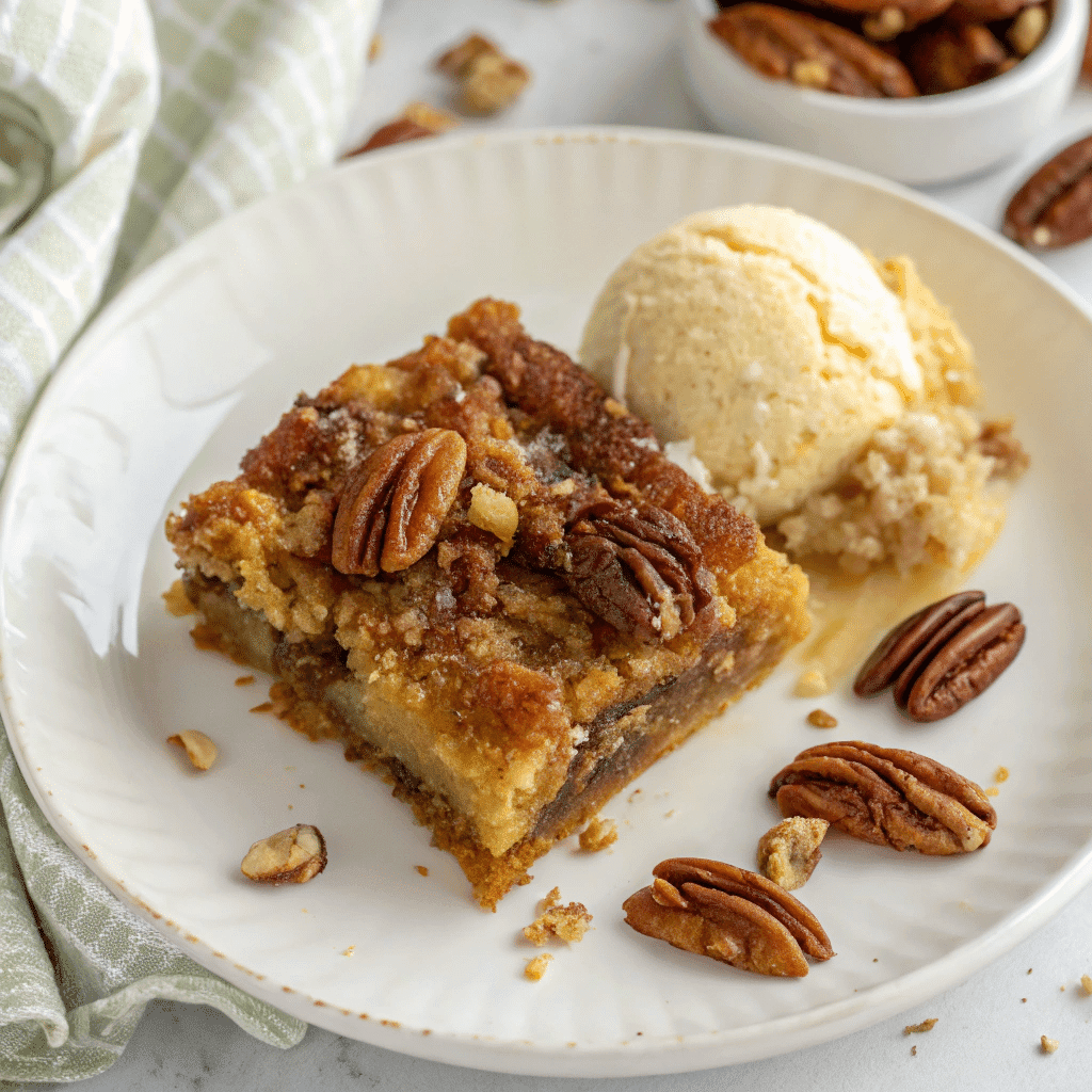 Butter Pecan Dump Cake Recipe– Cozy, Sweet, and Incredibly Easy 11 Butter pecan dump cake recipe card layout