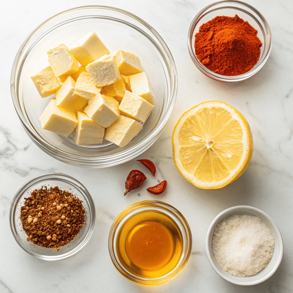 This Cajun Honey Butter Sauce Is Blowing Up in 2025 – Try It Now 8 Ingredients for Cajun honey butter sauce recipe arranged on marble counter