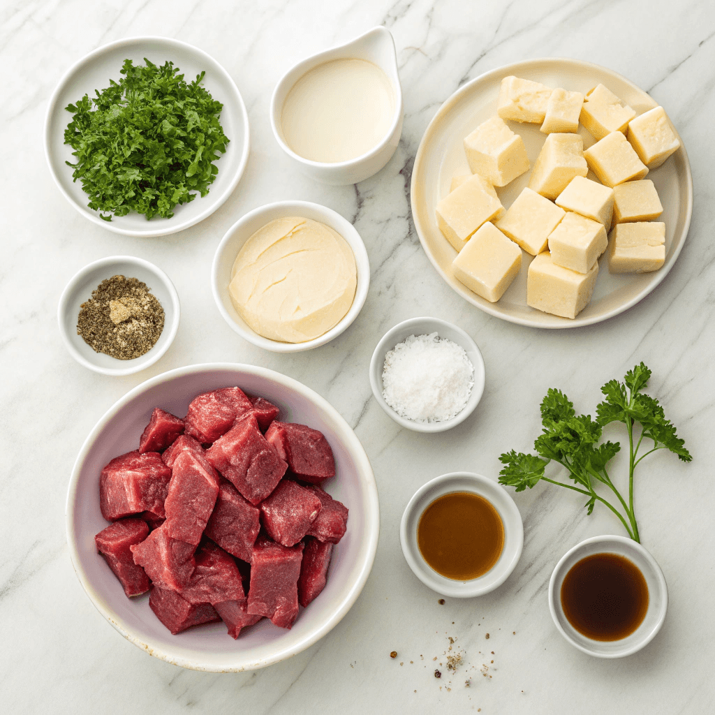 Garlic Butter Steak Bites with Parmesan Cream Sauce – A Perfect 30-Minute Dinner You'll Crave 8 Ingredients for garlic butter steak bites with parmesan cream sauce recipe