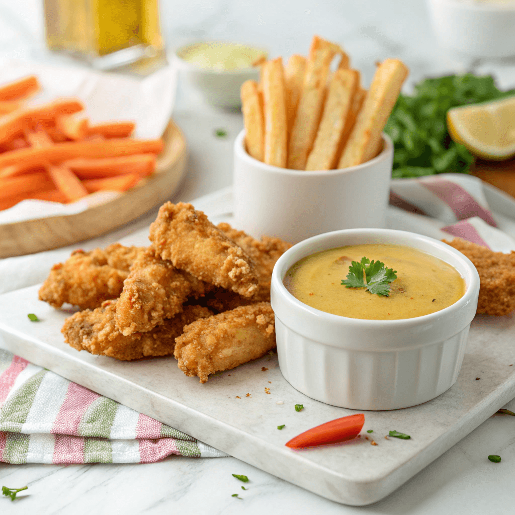 Hot Honey Mustard Sauce – Easy, Spicy-Sweet Dip & Drizzle You’ll Make on Repeat 10 Hot Honey Mustard Sauce served with chicken tenders