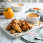 Mango Habanero Sauce – A Sweet, Spicy Story From My Kitchen 7 Mango habanero chicken wings with sauce for recipe card