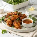 Spicy Honey Sauce for Chicken Recipe – Sweet Heat That Sticks to Every Bite! 6 Chicken wings with spicy honey sauce