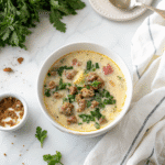 Zuppa Toscana Recipe 7 zuppa toscana with ingredients flat lay