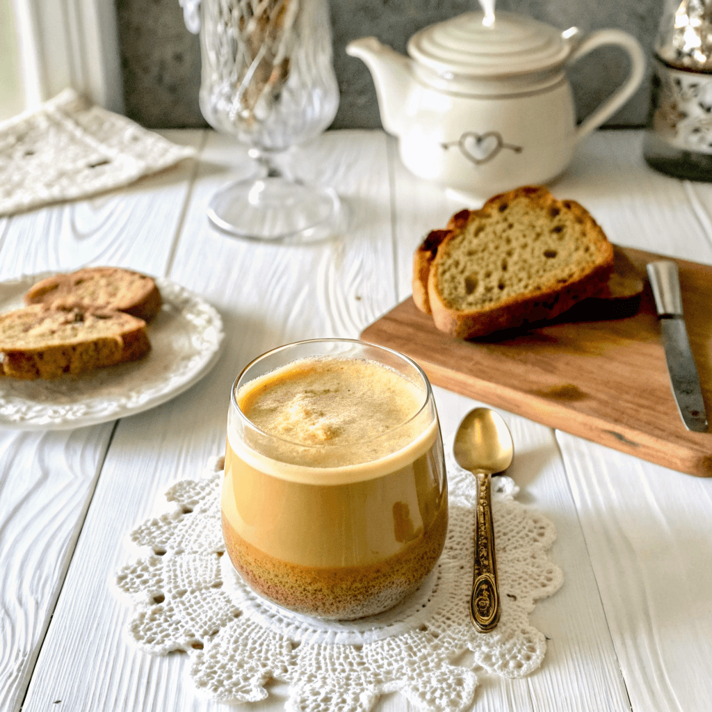 Banana Bread Latte Recipe 12 Empty banana bread latte mug with cinnamon crumbs