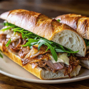 Buona beef tuna genovese copycat recipe sandwich on ciabatta with herbs