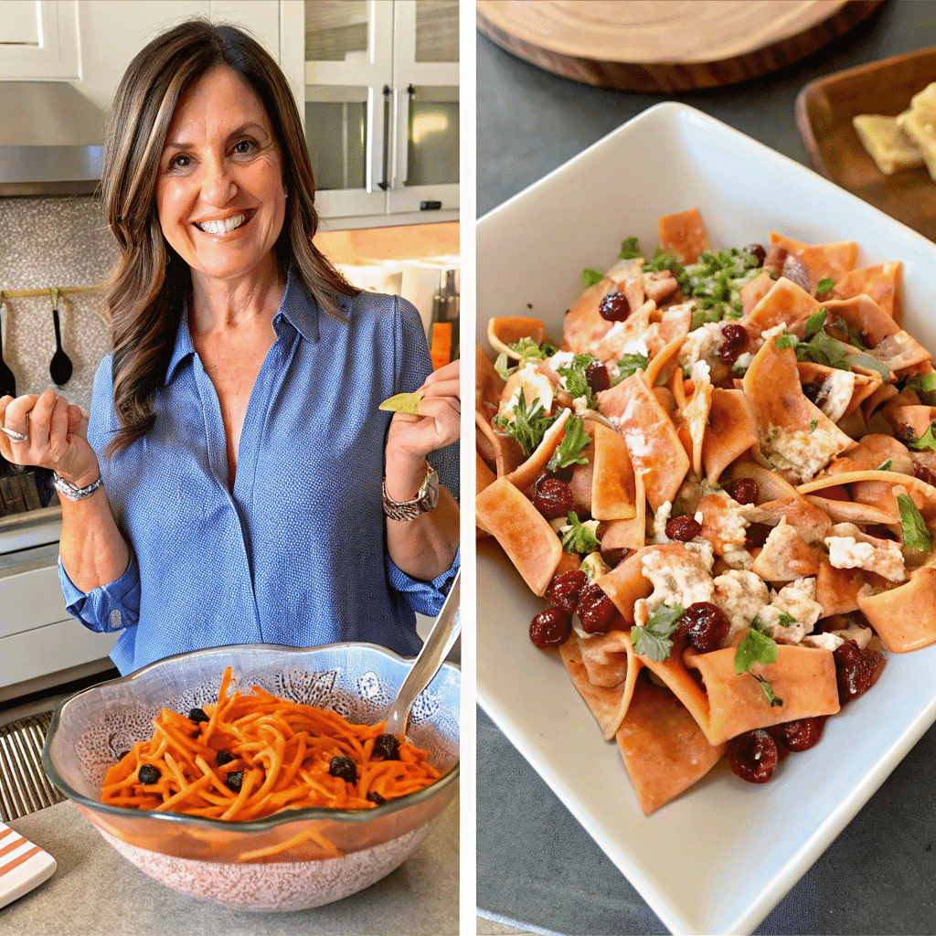 Carrot Ribbon Salad 10 Printable carrot ribbon salad recipe card with bowl