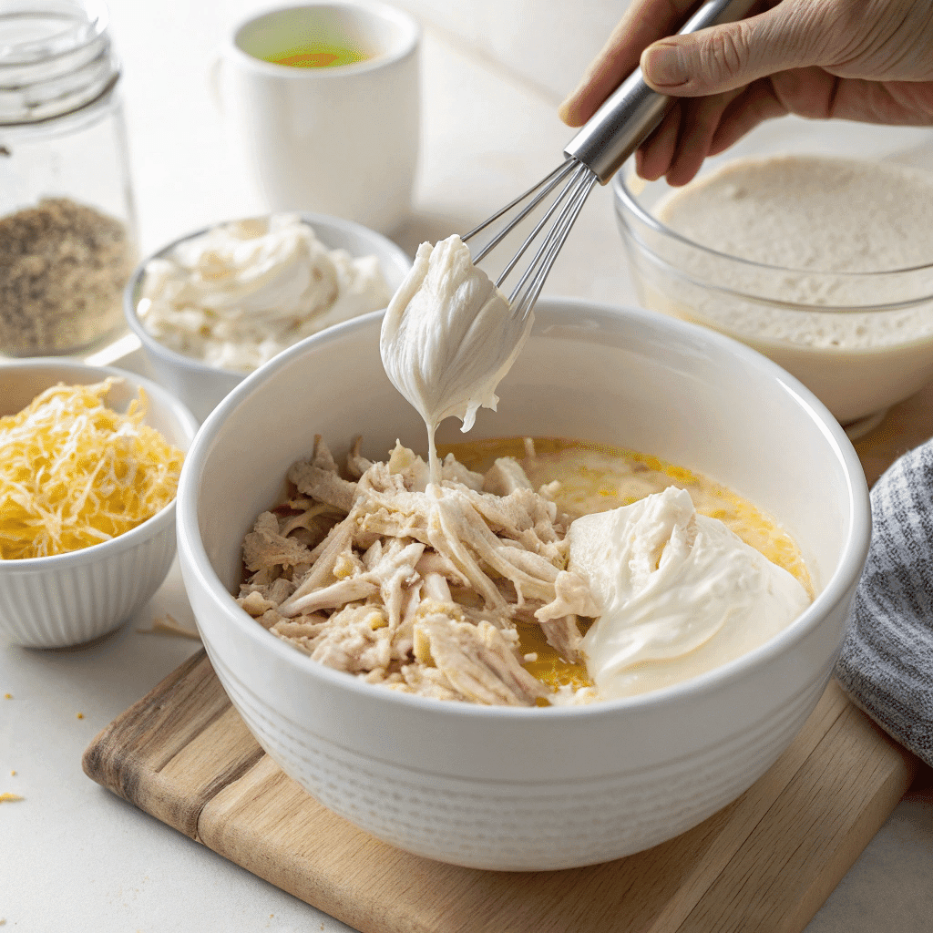 Dolly Parton 5-Ingredient Casserole Recipe 9 Mixing the creamy casserole base