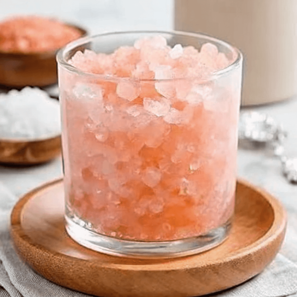 Japanese Pink Salt Diet Recipe 12 Empty glass with pink salt residue after detox drink