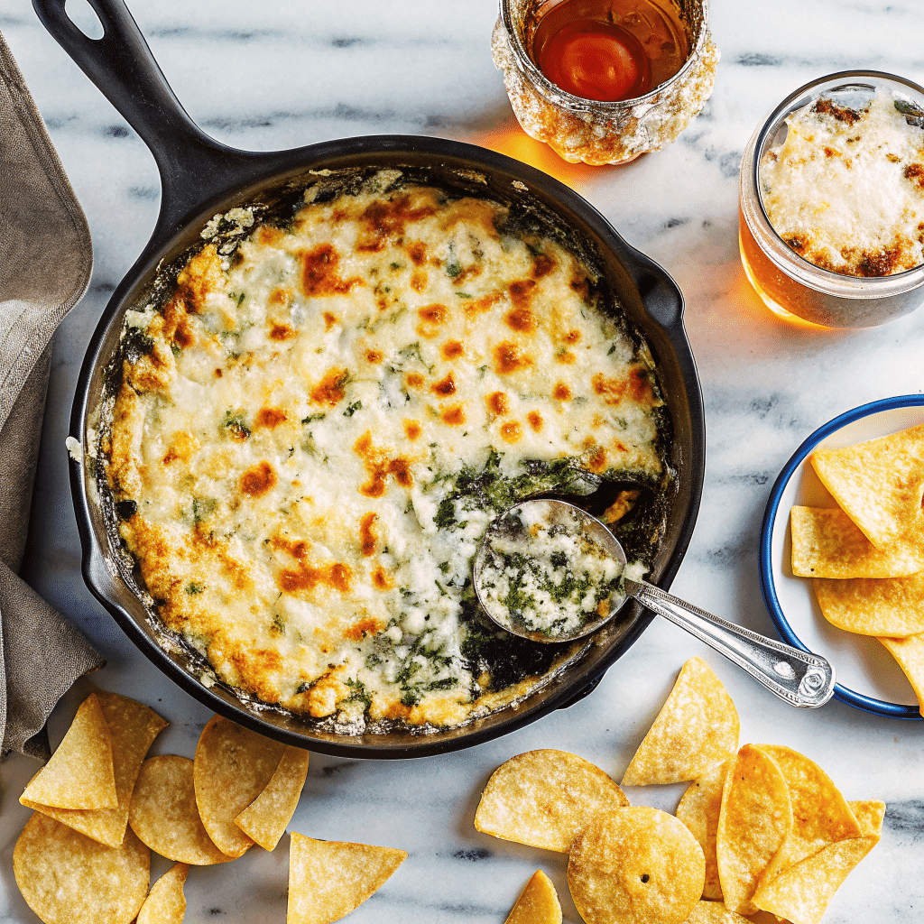 Spinach Artichoke Dip Recipe 10 spinach artichoke dip served with bread