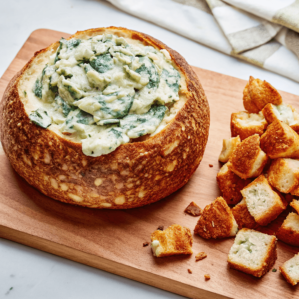 Spinach Dip in Bread Bowl 11 storing spinach dip in airtight container