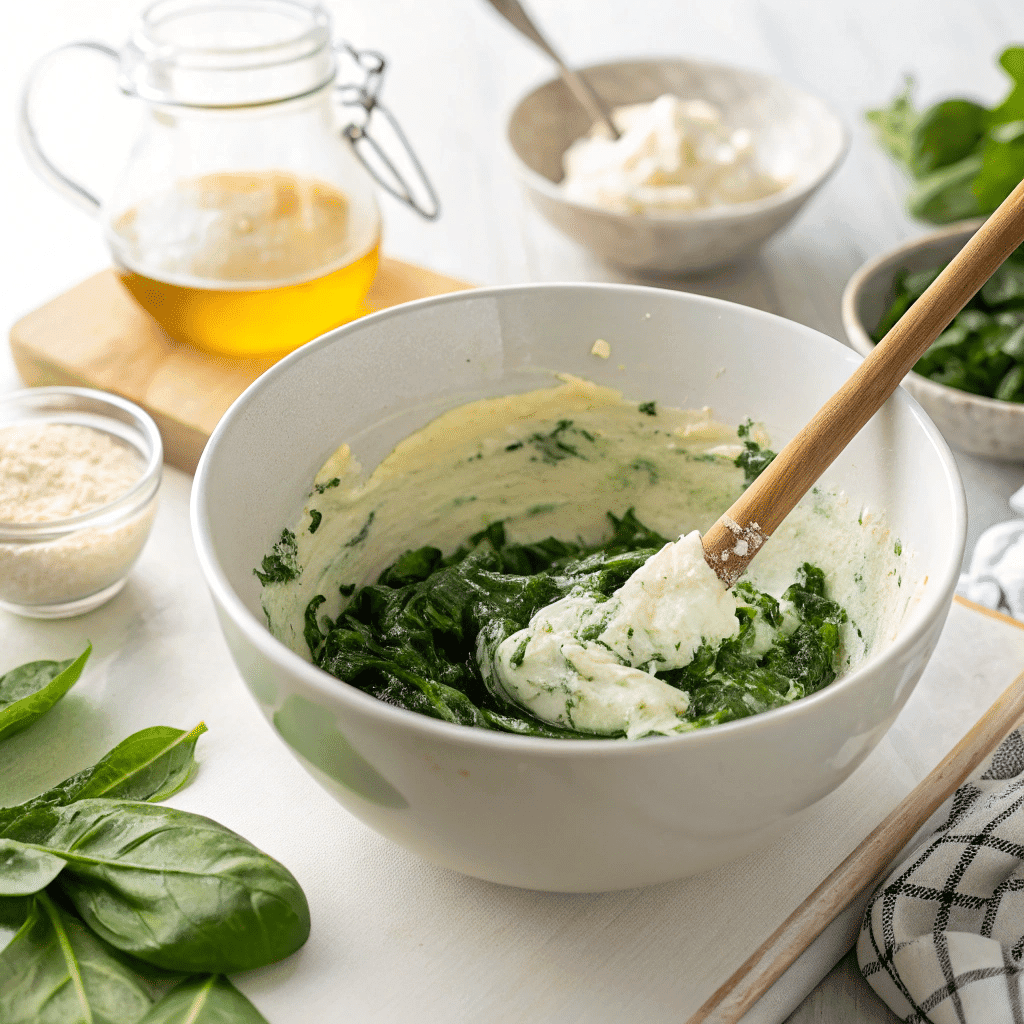 Spinach Dip Recipe 9 mixing ingredients for spinach dip recipe