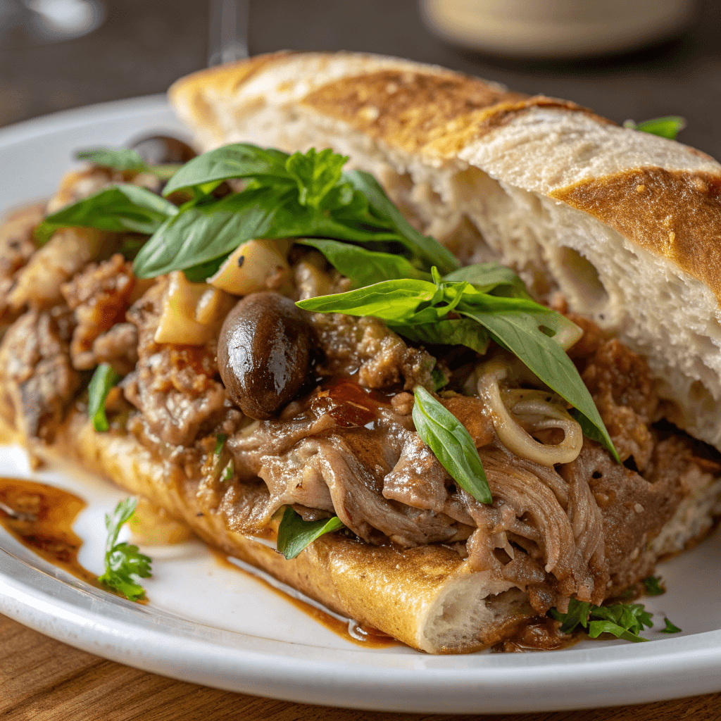 Buona Beef Tuna Genovese Copycat Recipe 12 Empty plate after enjoying tuna Genovese sandwich