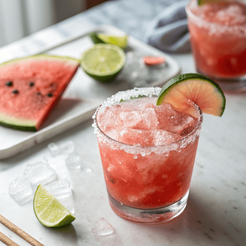Watermelon Moonshine Recipe 9 Served Watermelon Moonshine Drink on Ice